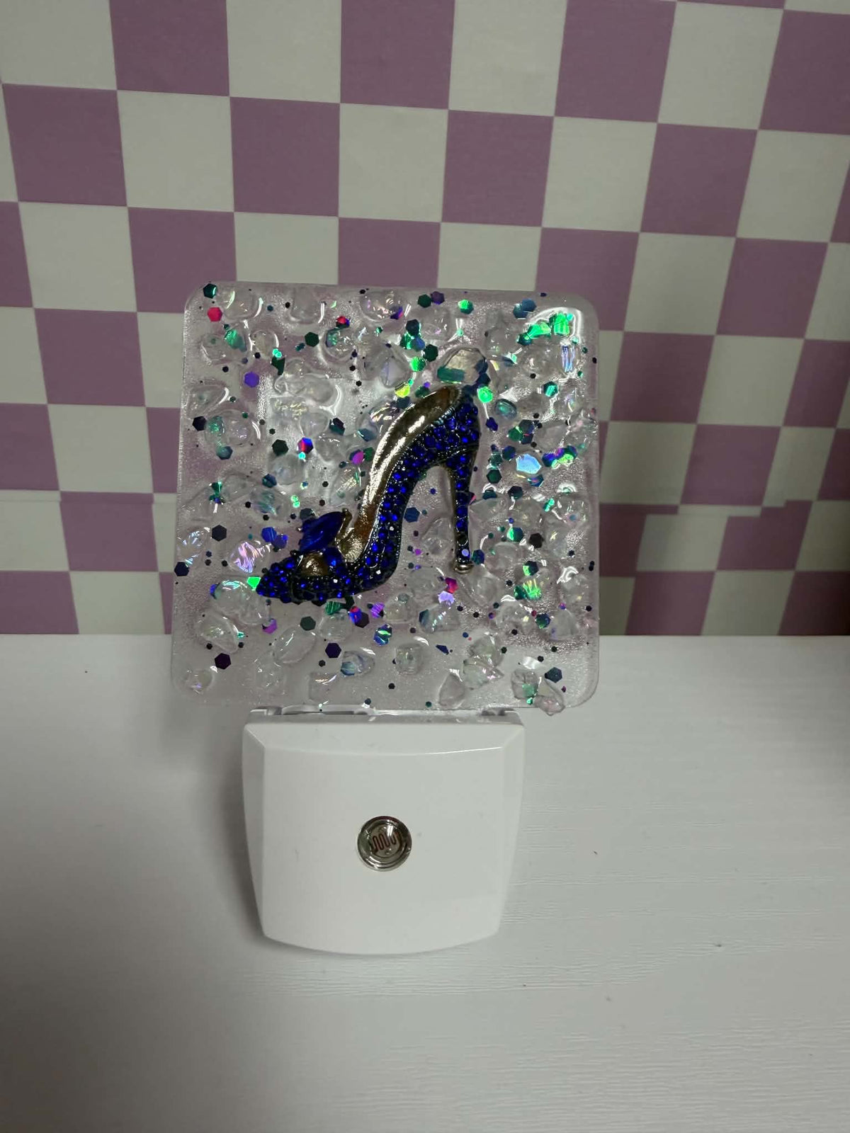 Blue High Heel resin nightlight