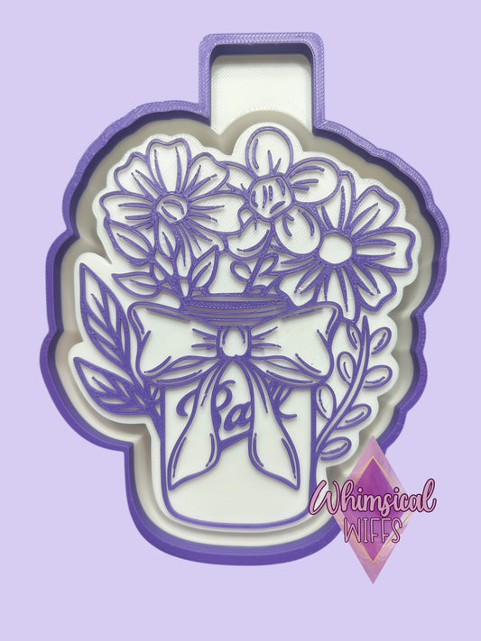 Ball Jar with flowers Mold