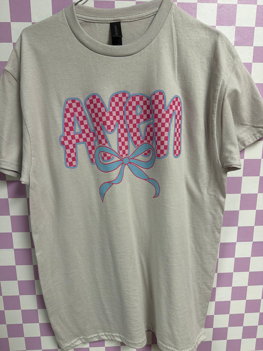 Amen with Bow Shirt graphic T-shirt by Radiant & Flare Apparel