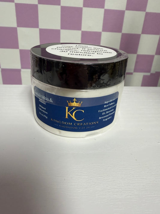 Eucalyptus & Mint Whipped Tallow Balm – 2.5 oz