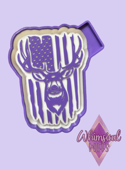Deer over American Flag Mold