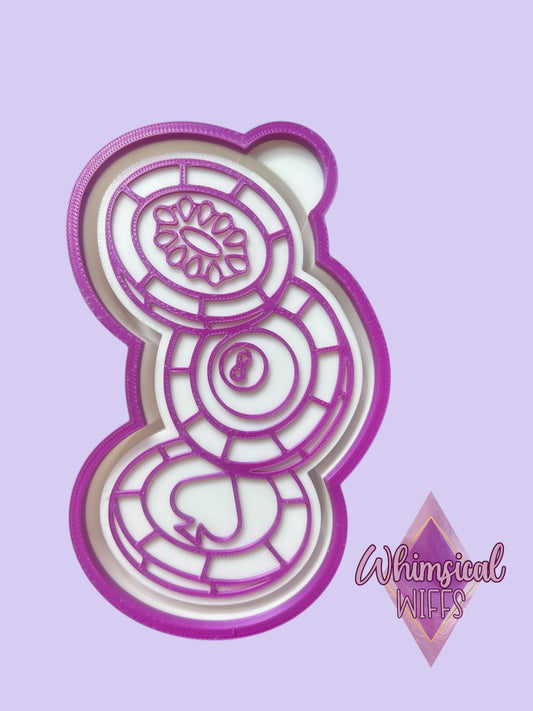 Western Poker Chips Mold