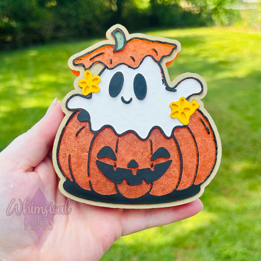 Ghost in a Pumpkin Freshie