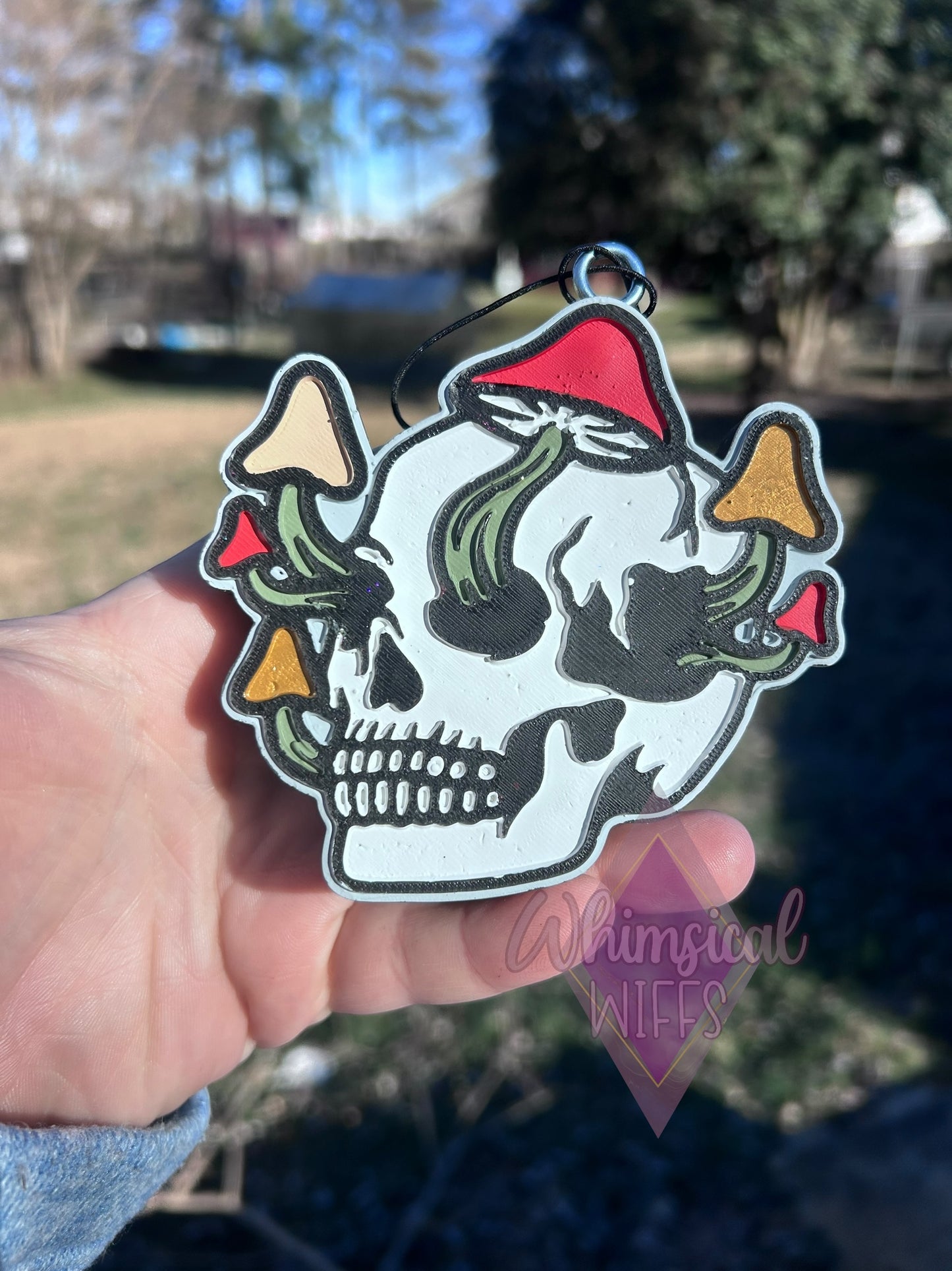 Skull with Shrooms Freshie