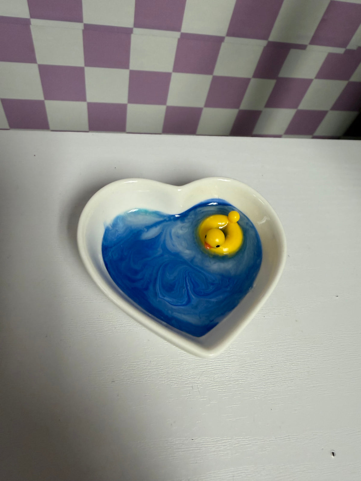 Resin Heart Trinket Tray