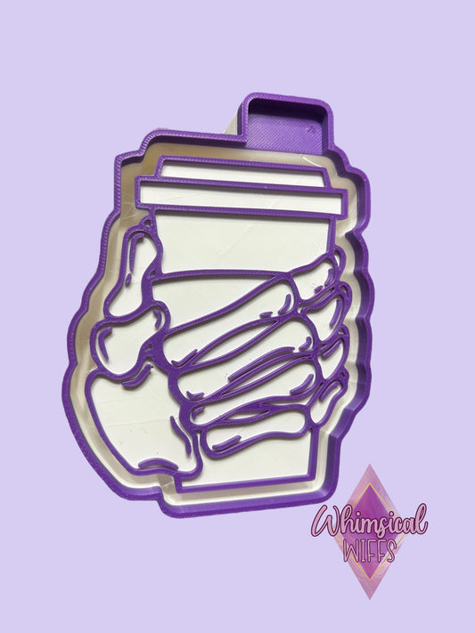 Skeleton hand holding Coffee Mold