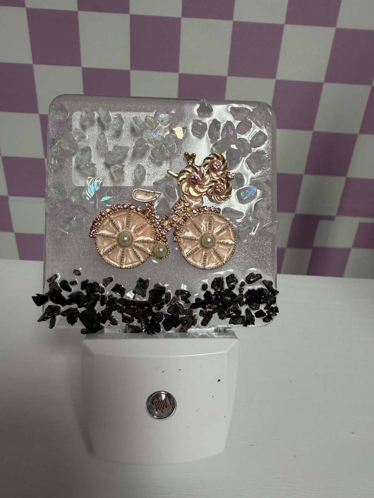 Bicycle resin nightlight