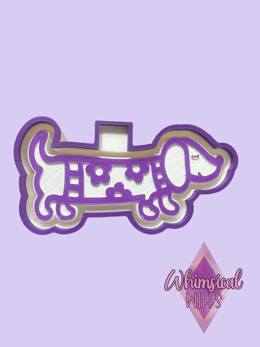 Floral Weiner Dog Mold