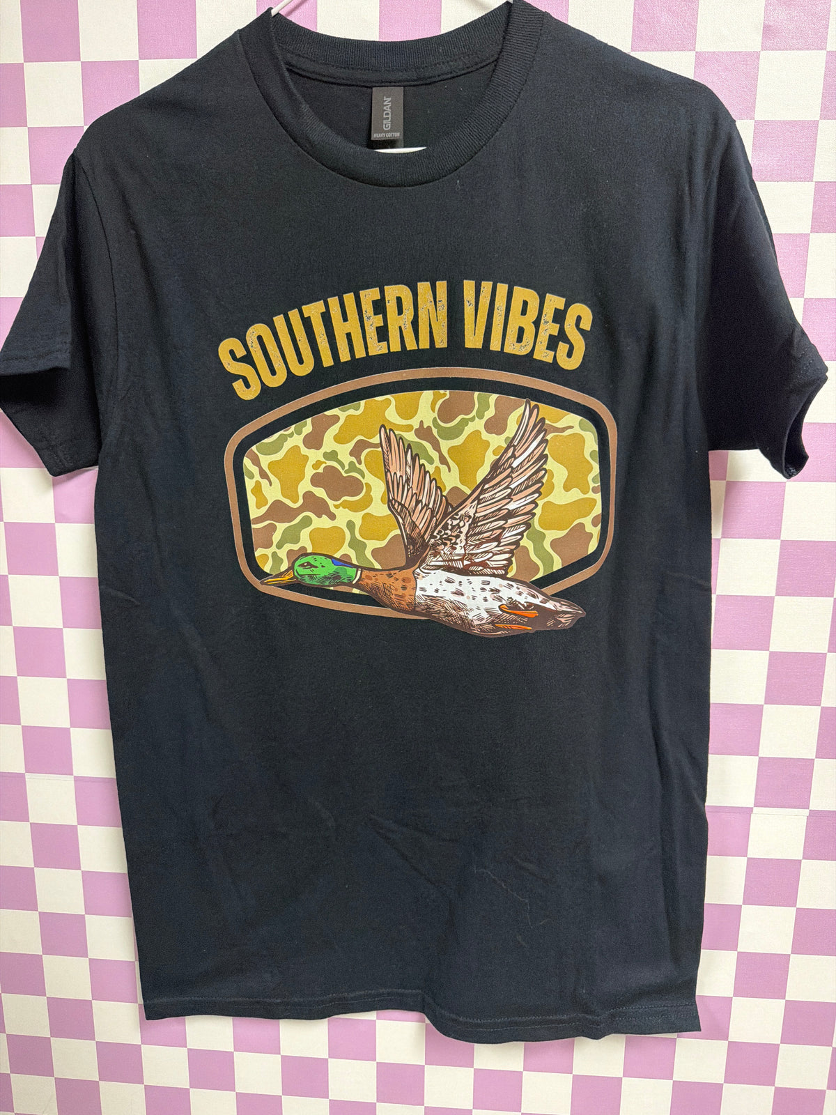 Southern Vibes - Black - Small graphic T-shirt by Radiant & Flare Apparel