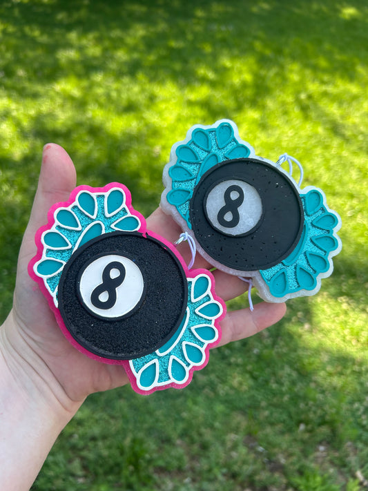 8 ball Turquoise Freshie