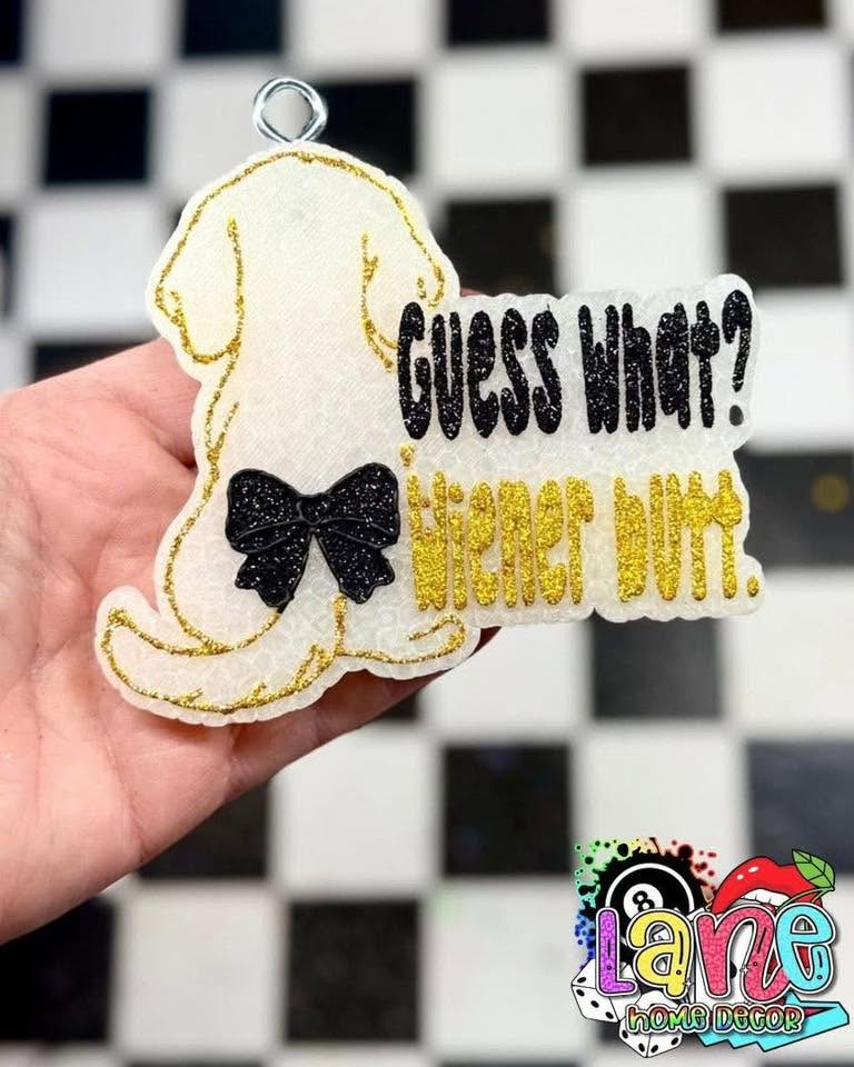 Decorated Guess What? Weiner Butt freshie example.