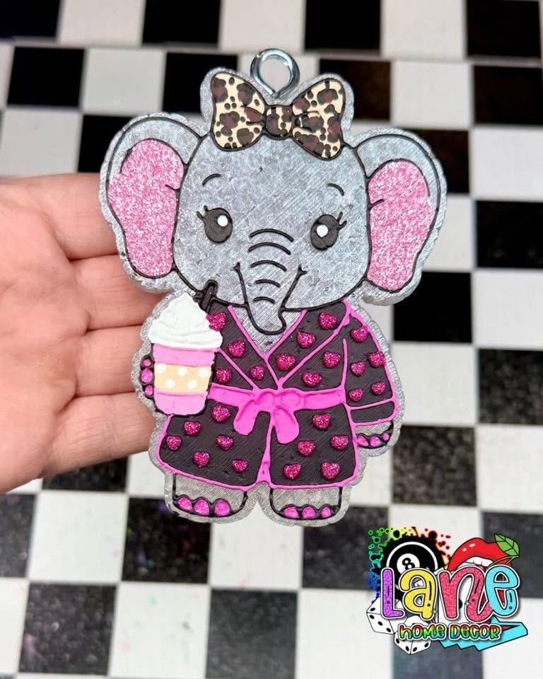 Elephant in Heart Robe Mold