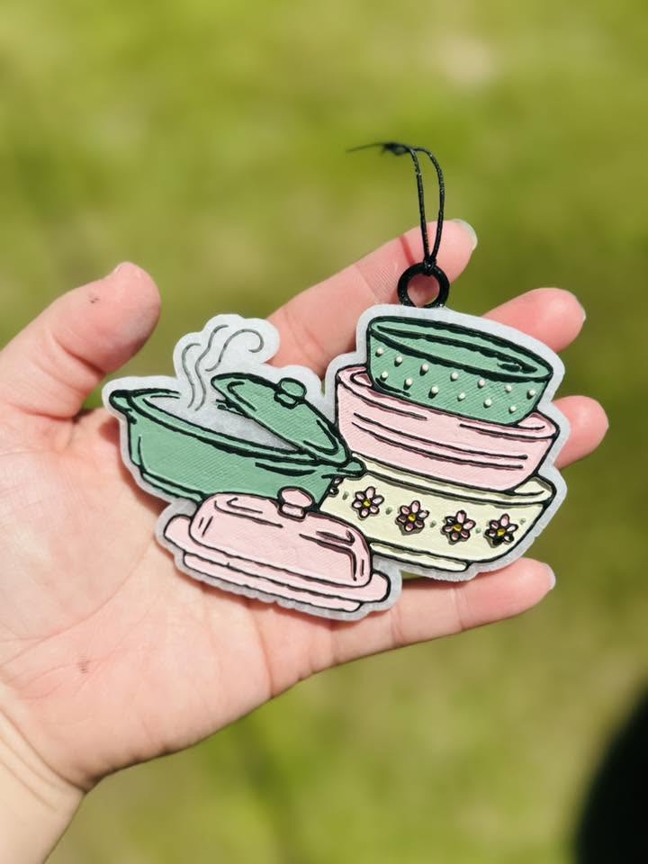 Decorated Granny Staples freshie example.