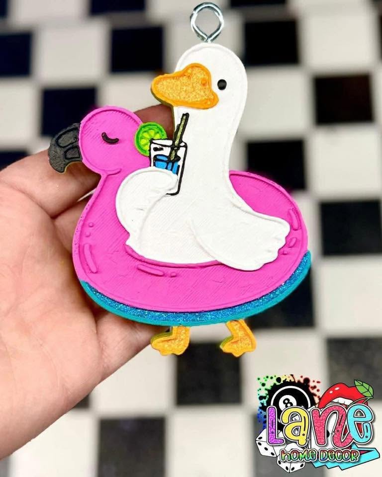Decorated Goose in floatie freshie example.