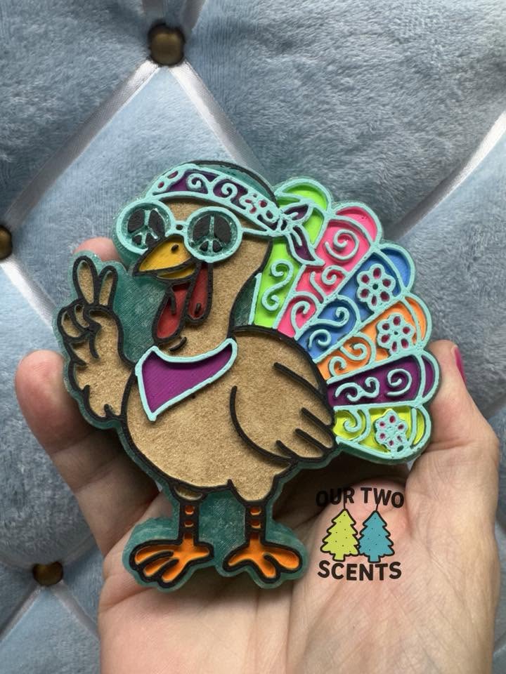 Decorated Groovy Turkey freshie example.