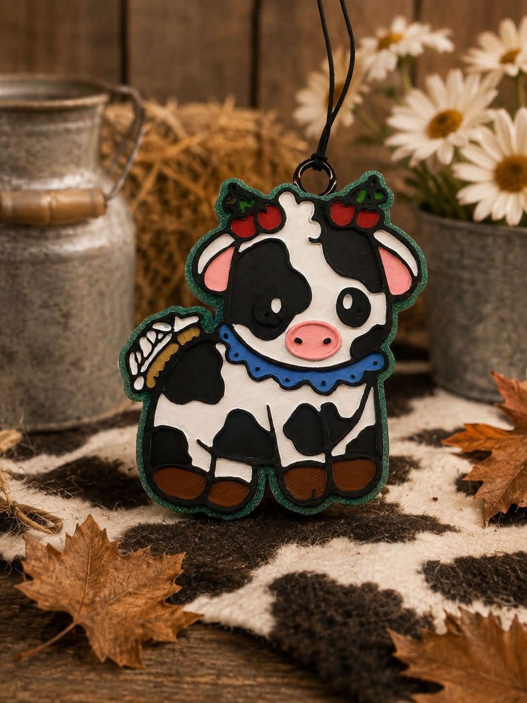 Decorated Cherry Pie Cow freshie example.