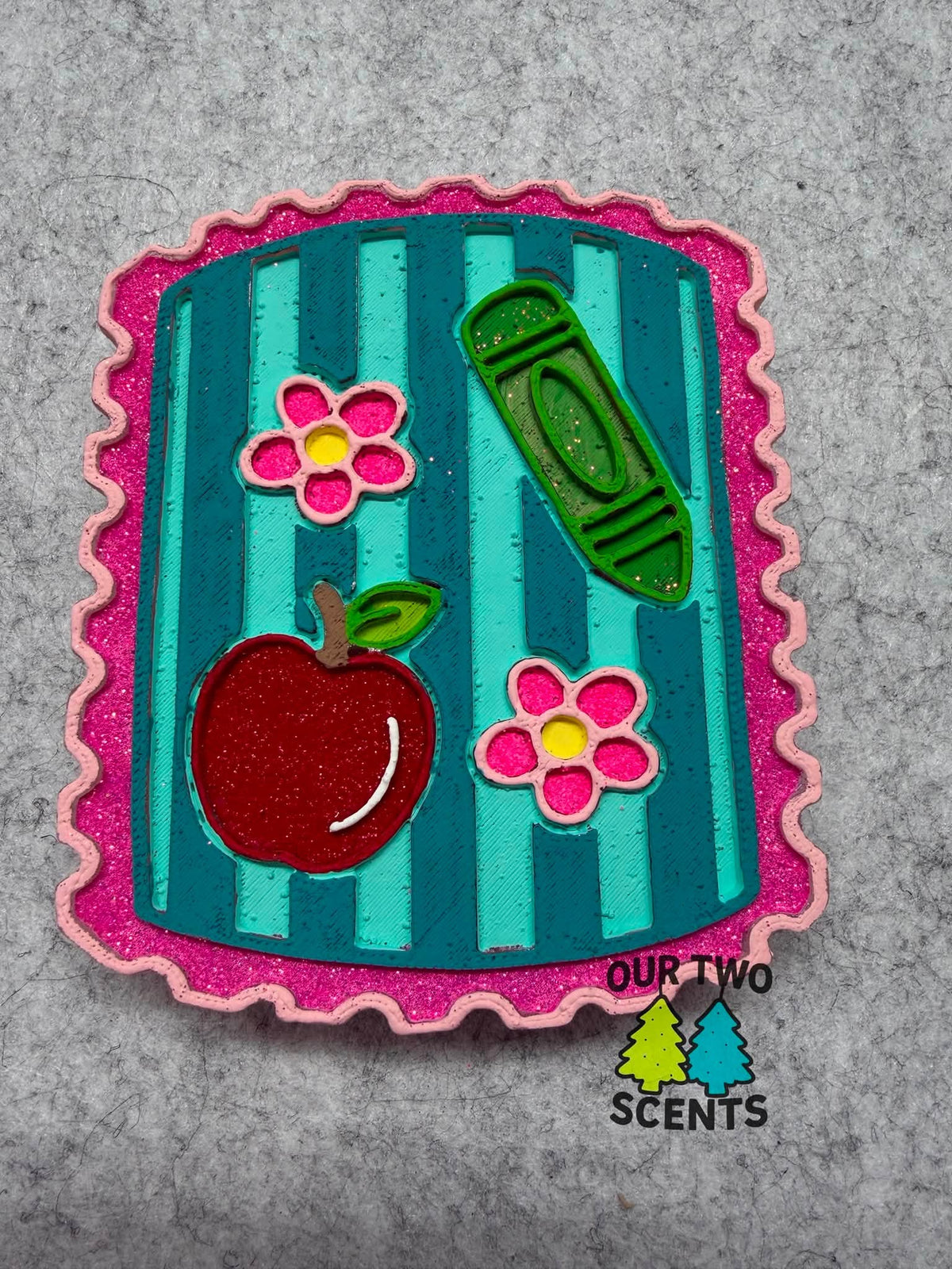 Decorated Striped Stamp Teacher freshie example.