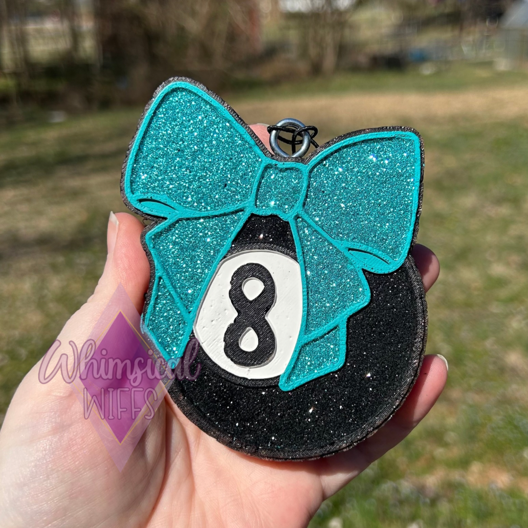 8 ball with bow