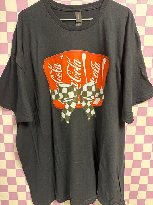 Coca-Cola - Black - 2XL graphic T-shirt by Radiant & Flare Apparel