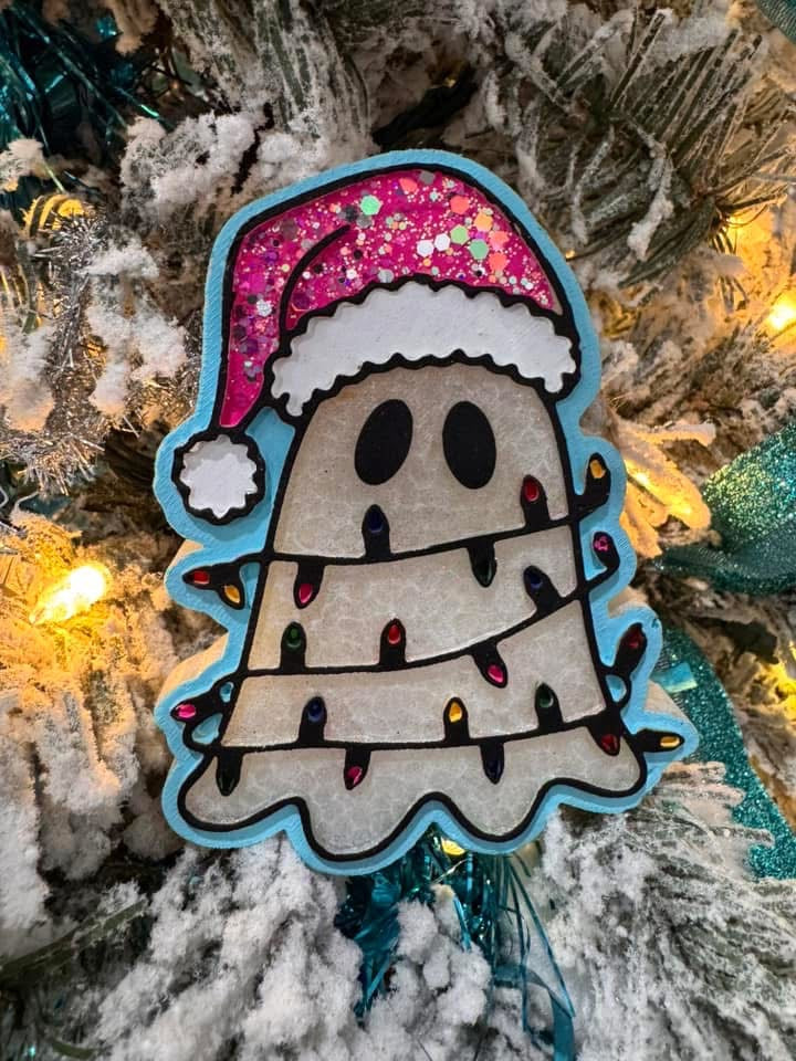 Ghost with Christmas lights