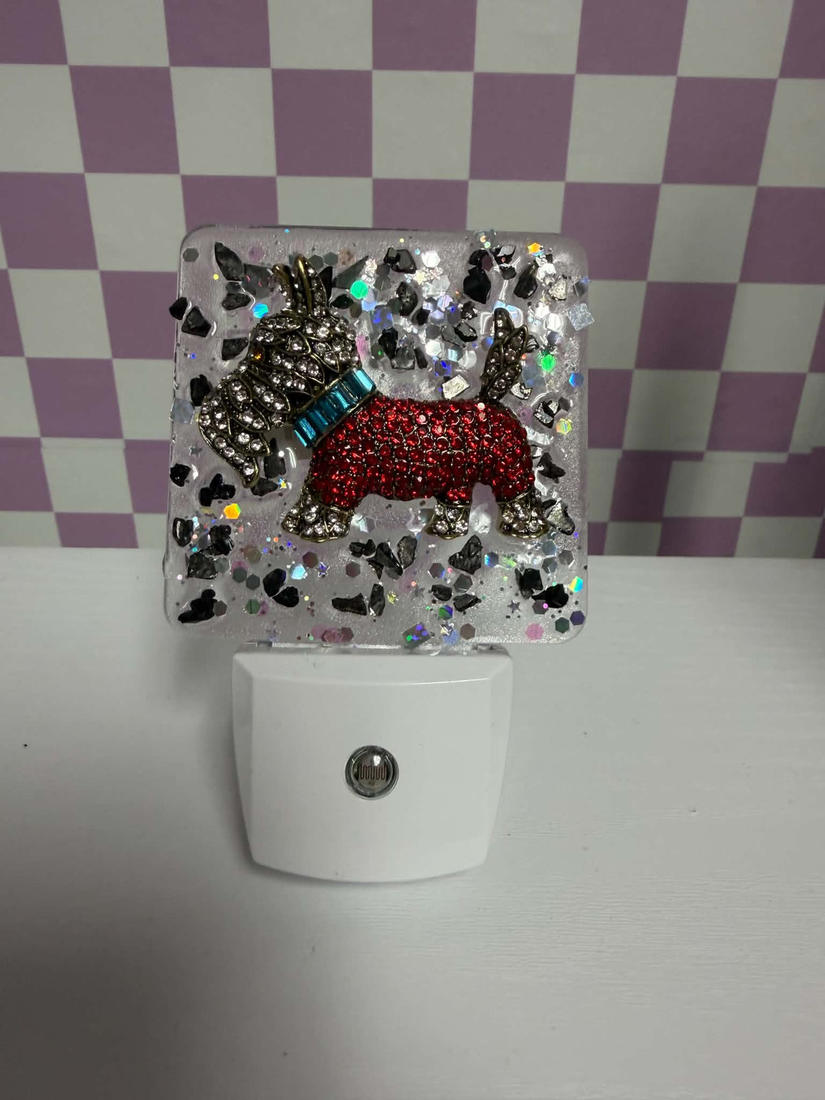 Red Dachshund resin nightlight