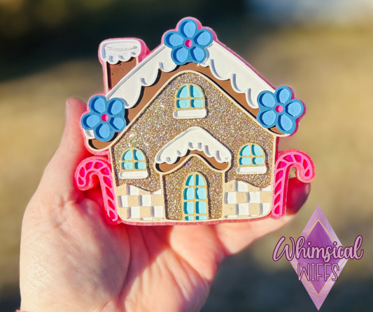 Checkered Gingerbread House Freshie