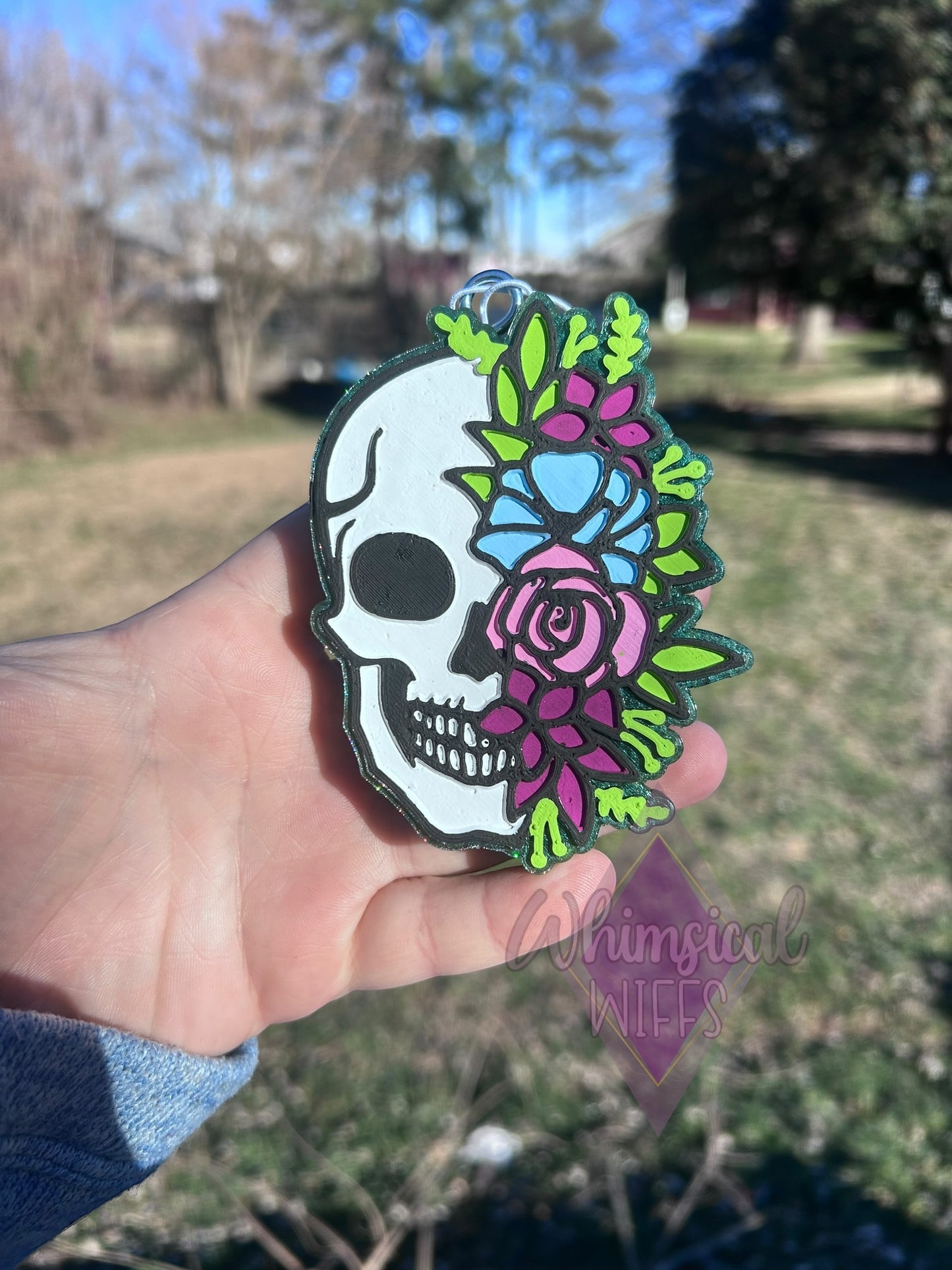 Floral Skull Freshie