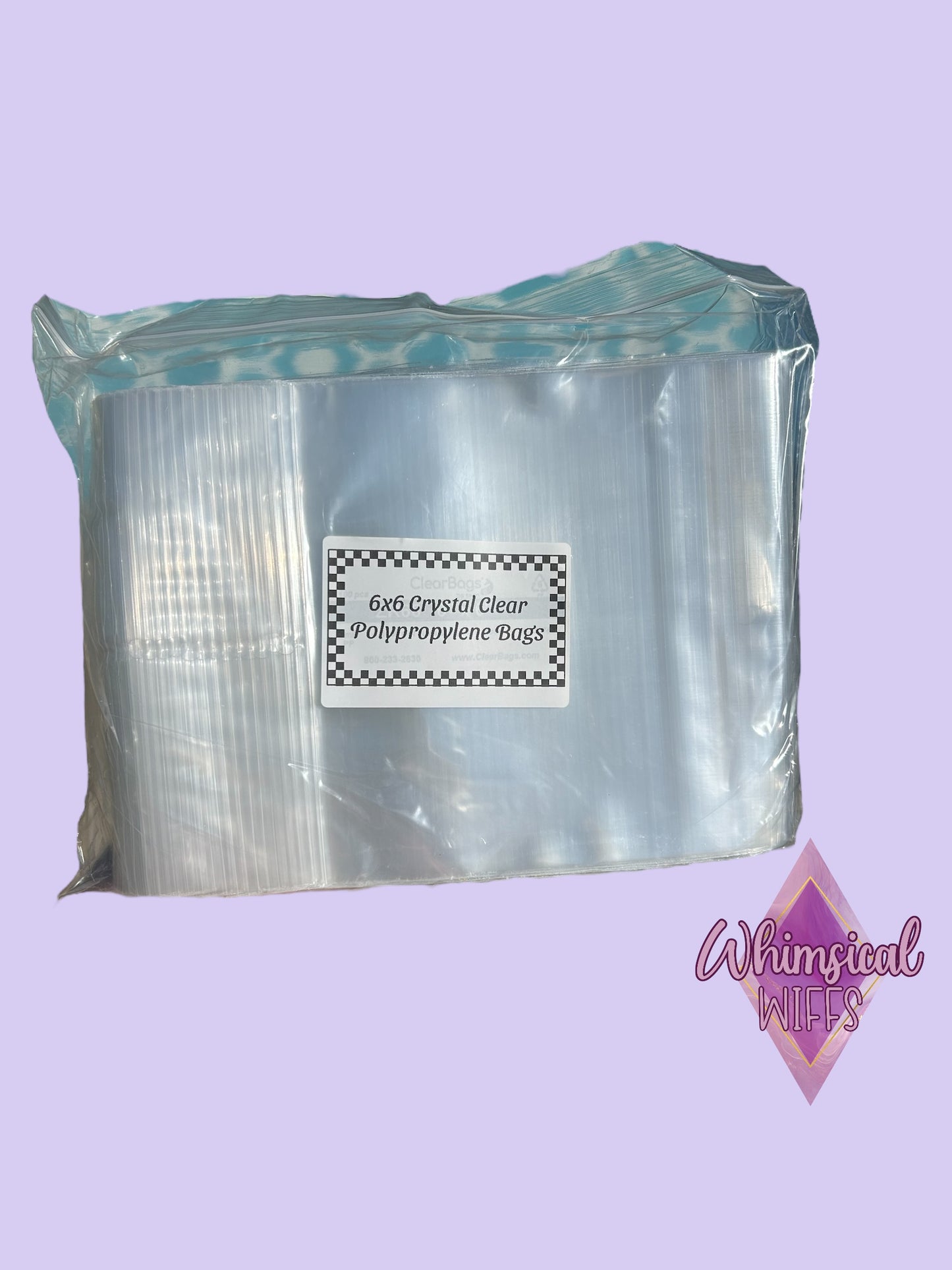 6x6 Crystal Clear Polypropylene Bags