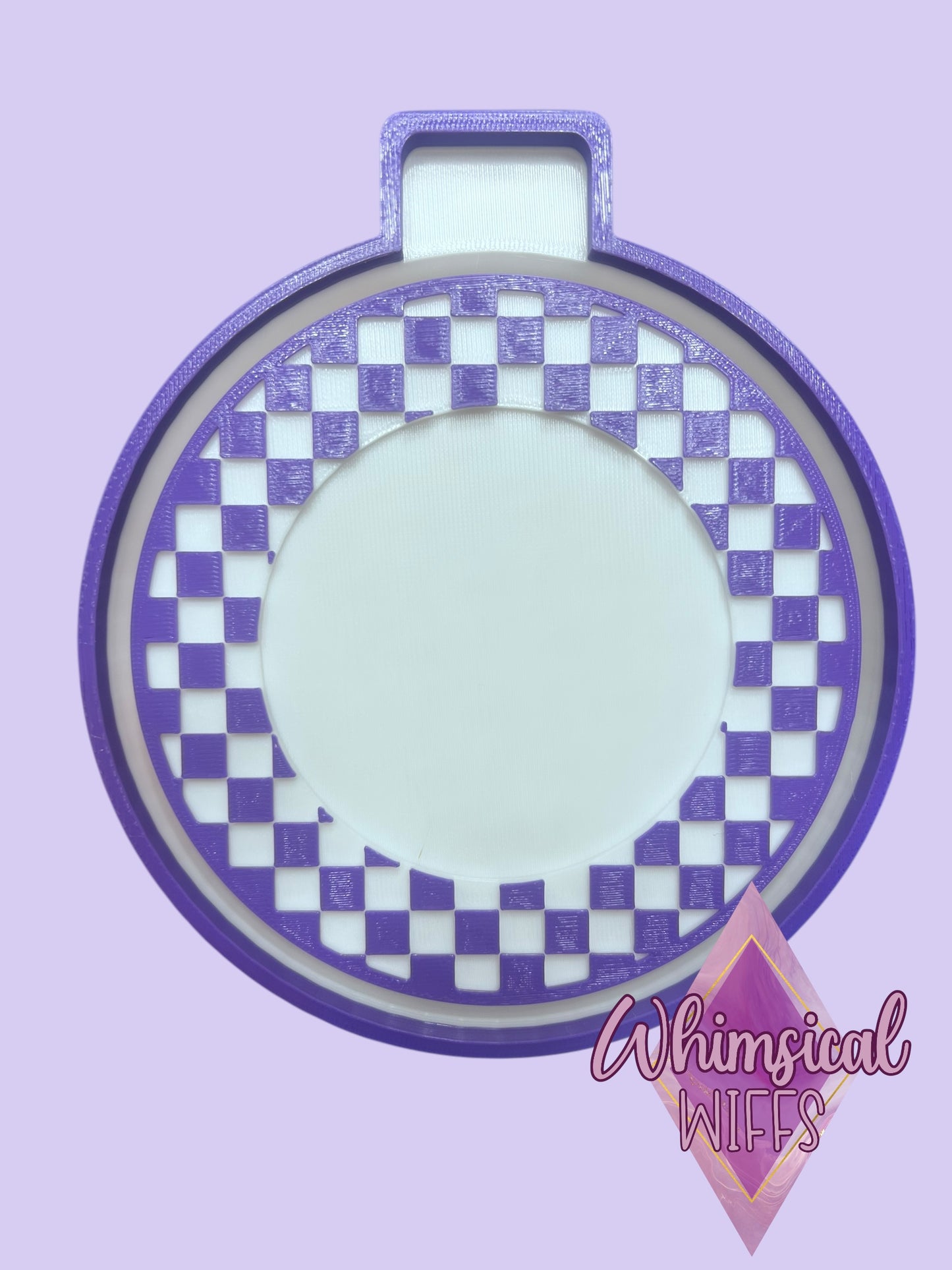 Checkered 3” cardstock circle mold