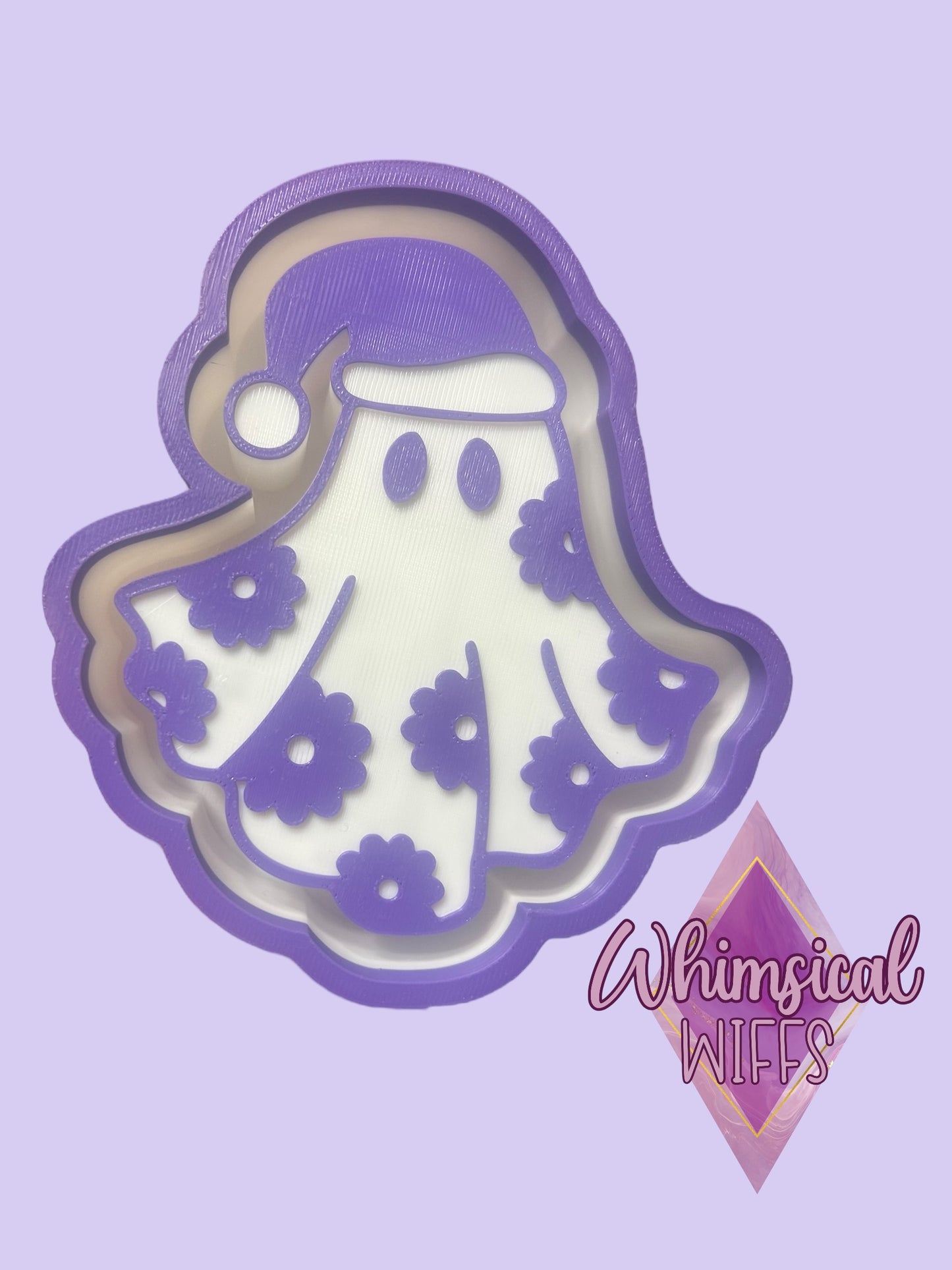 Floral Christmas Ghost Mold