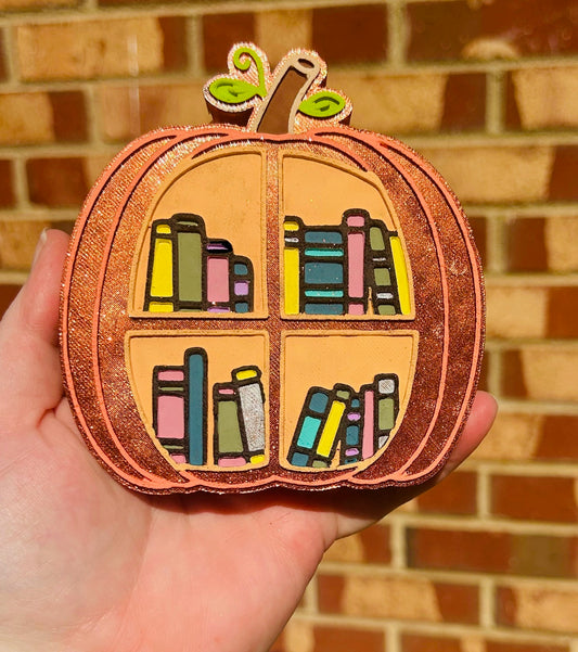 Pumpkin Bookcase Freshie