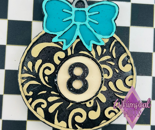 Tooled 8 Ball ornament
