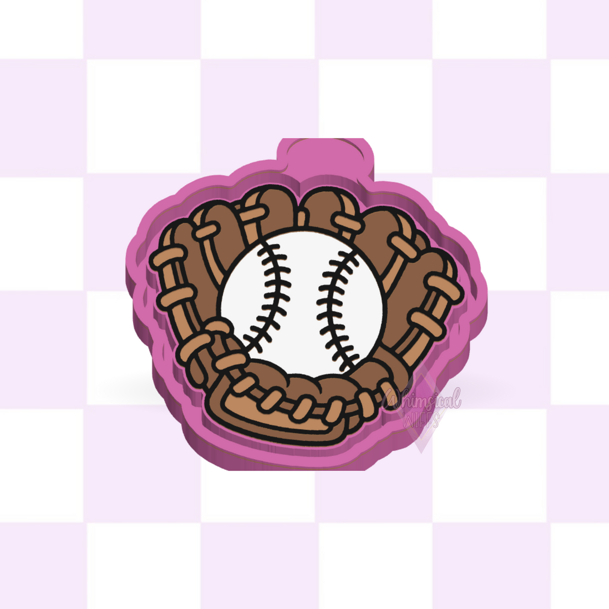 Baseball Glove design for a silicone freshie mold