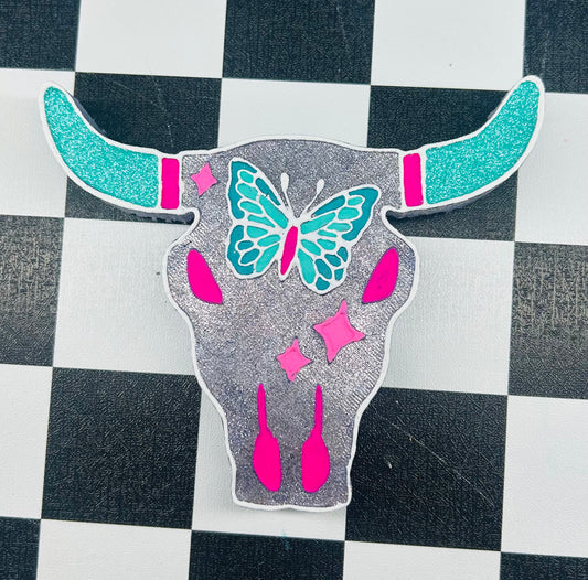 Butterfly Bull Skull Freshie