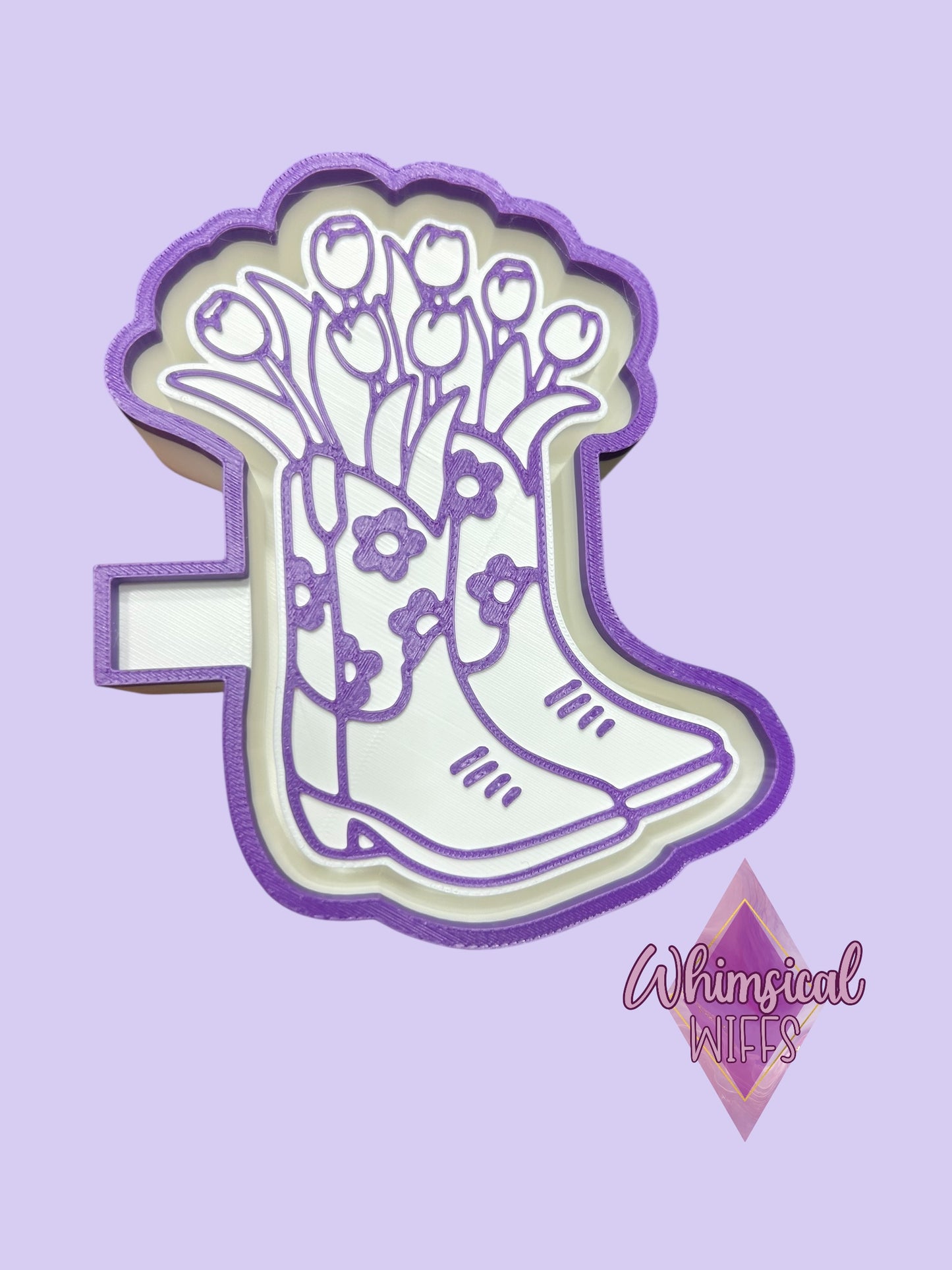 Floral boots with tulips Mold