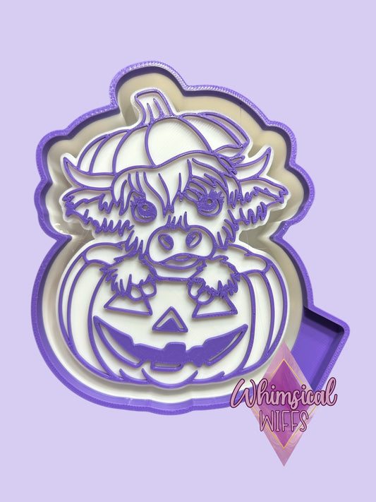 Highland Cow in a Pumpkin Mold