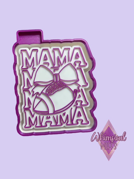 Mama Football with bow Mold