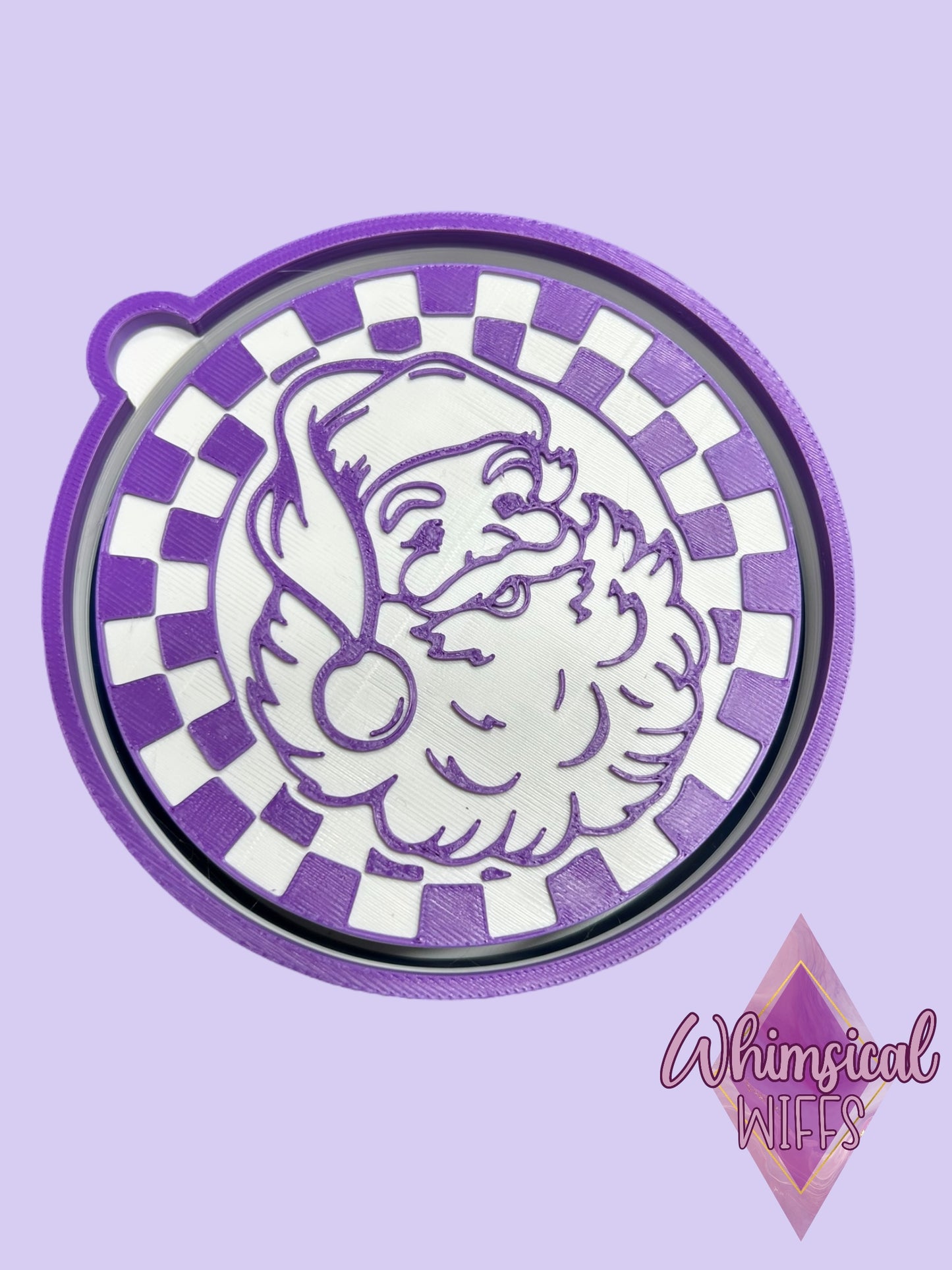Checkered Retro Santa Mold