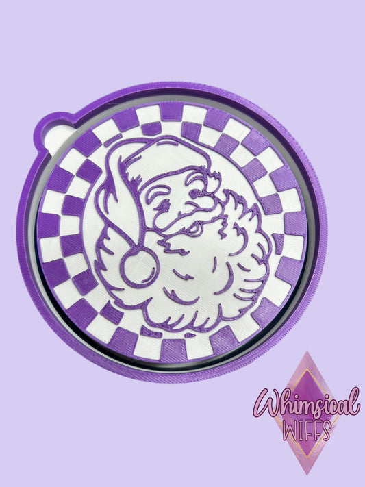 Checkered Retro Santa Mold