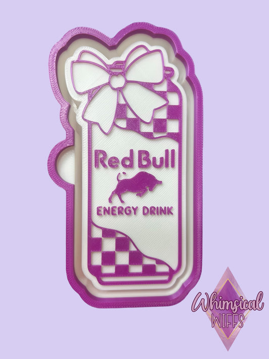 Checkered Red Bull with Bow Mold