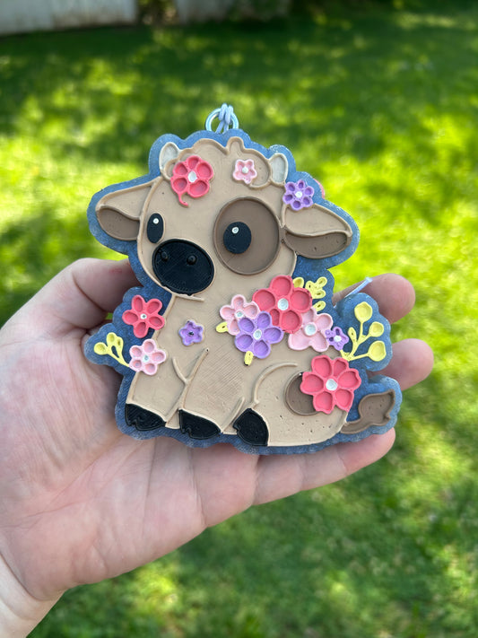 Floral Cow Freshie