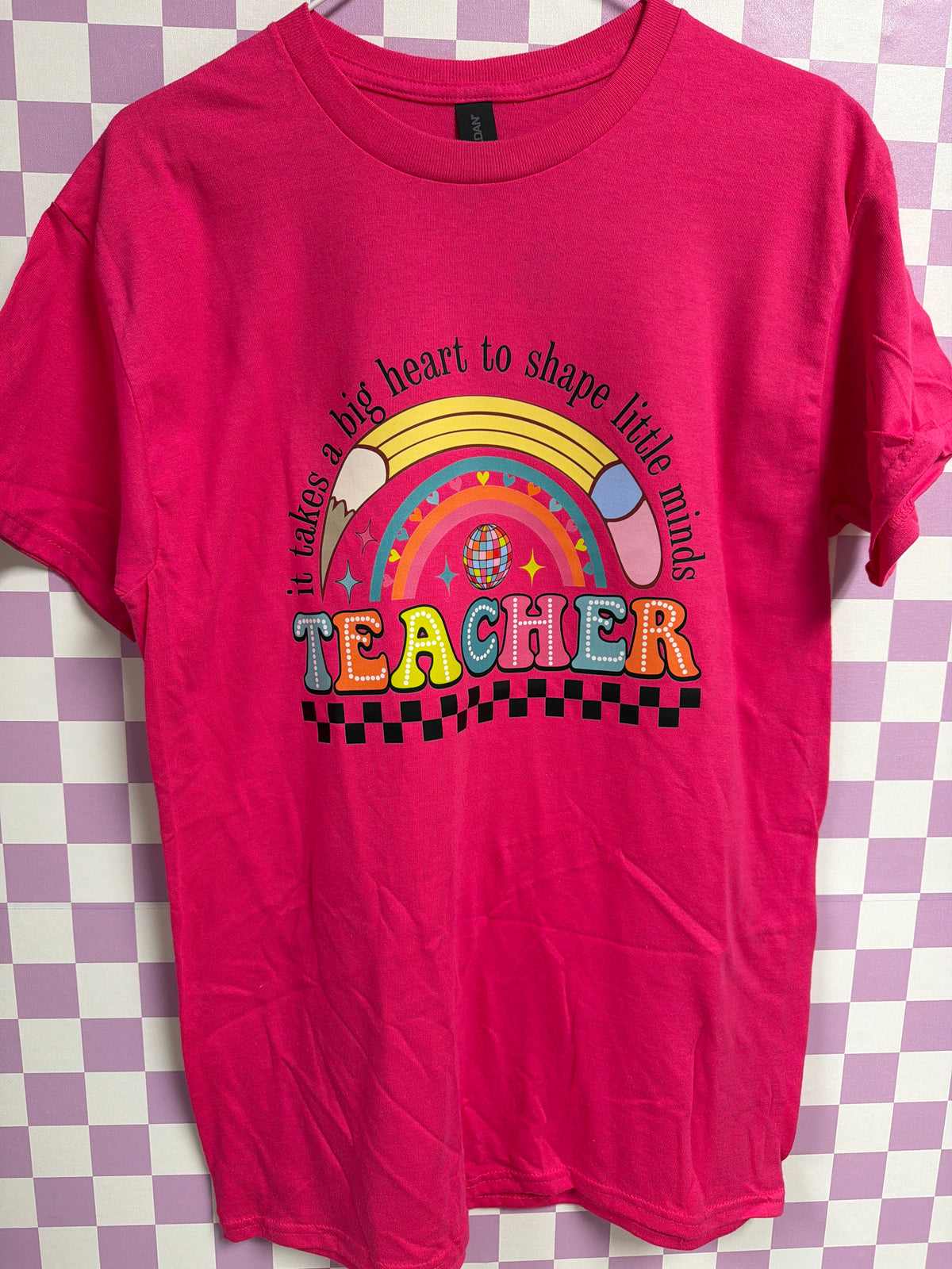 Teacher - Pink - Medium graphic T-shirt by Radiant & Flare Apparel