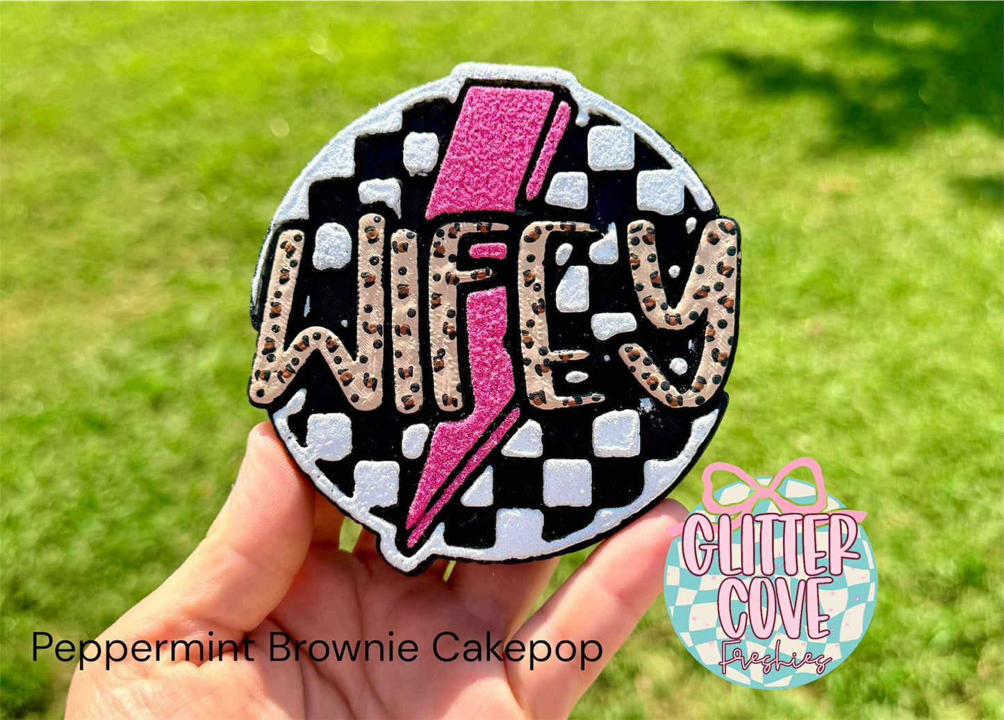 Checkered Wifey Circle Mold