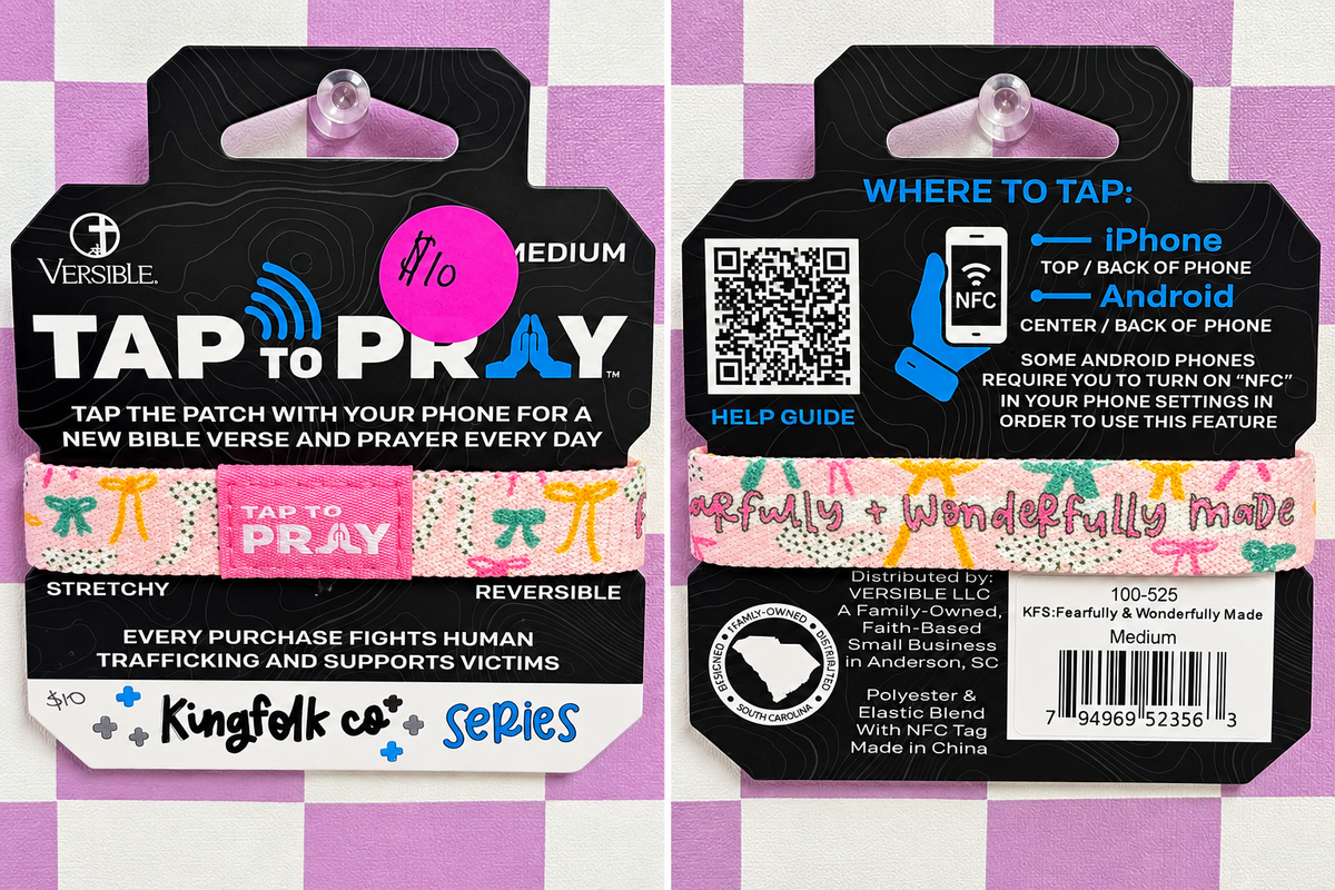 Tap To Pray® Kingfolk Wristband – Fearfully & Wonderfully Made – Medium