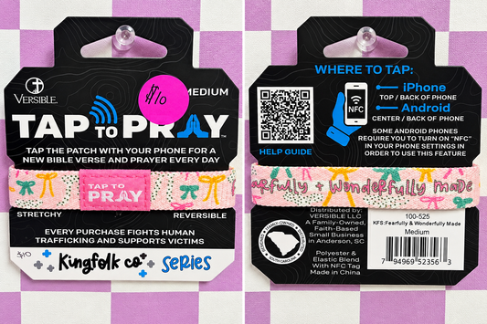 Tap To Pray® Kingfolk Wristband – Fearfully & Wonderfully Made – Medium