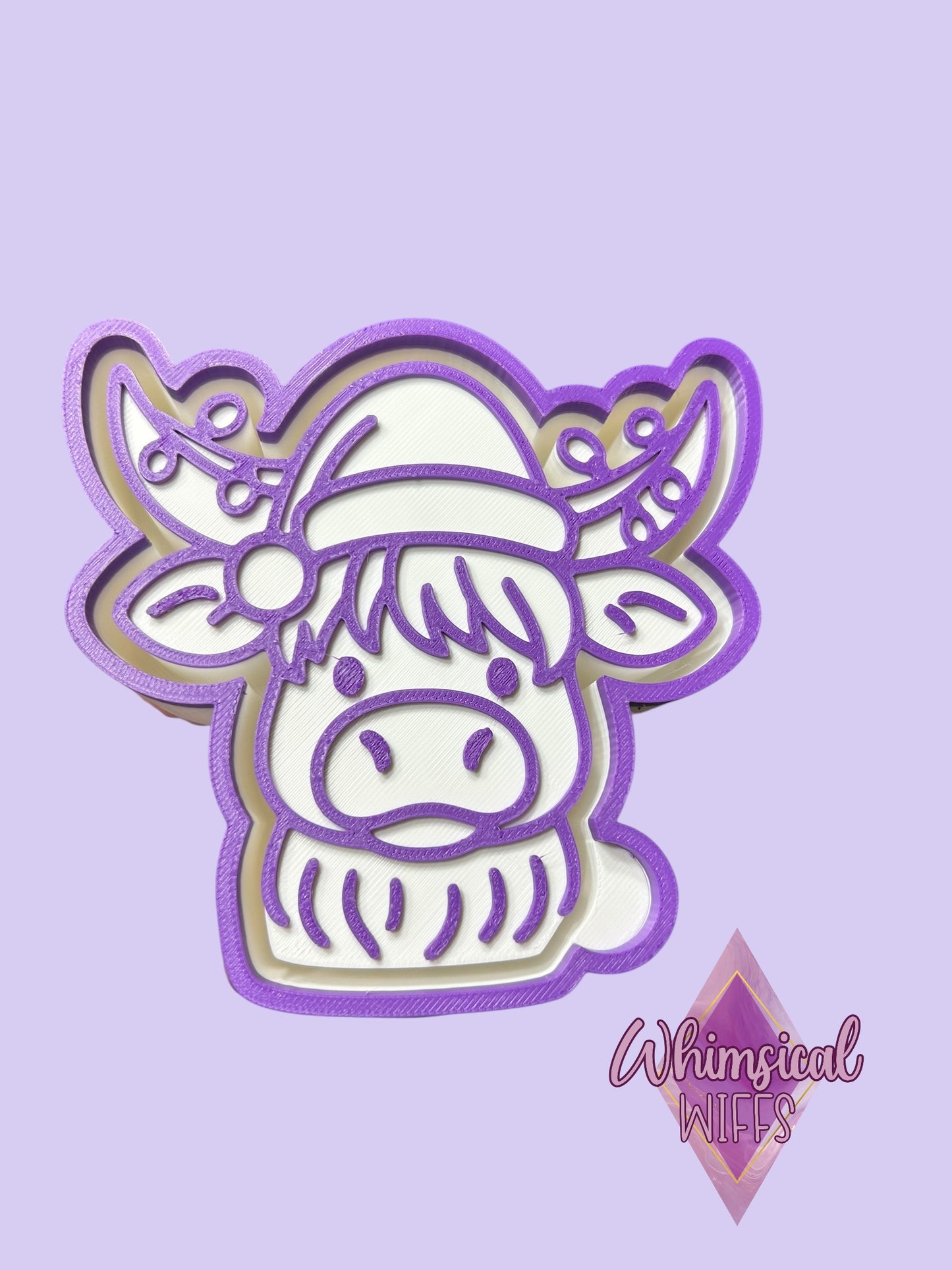 Christmas highland cow Mold