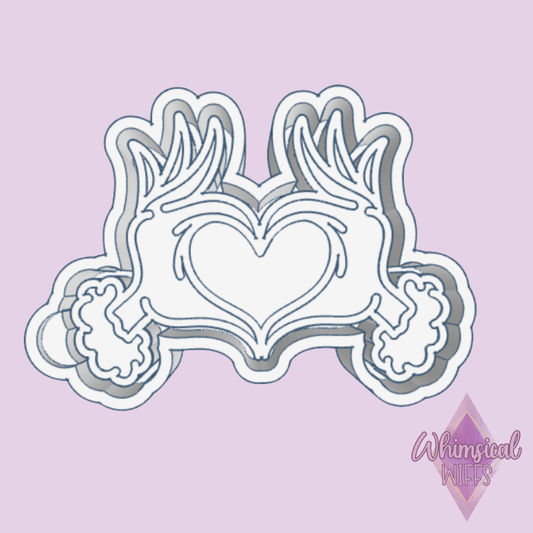 Green Guy Hand Heart Mold