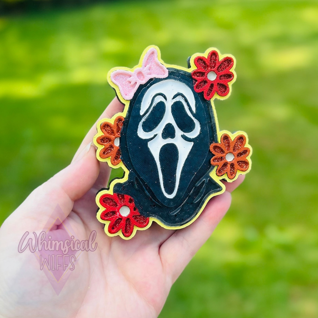floral Ghostface Freshie – Whimsical Wiffs Freshie Molds & More