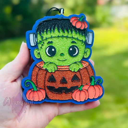 Frankie in a Pumpkin Freshie