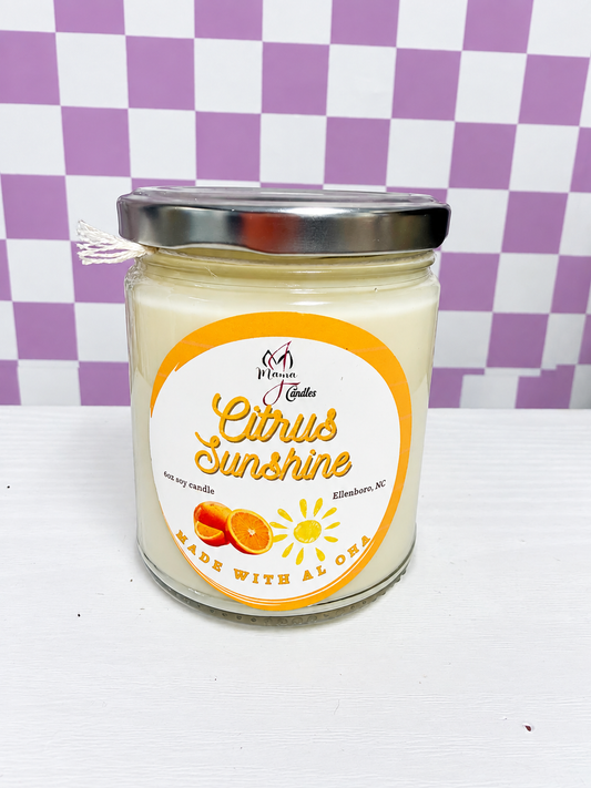 6 oz Citrus Sunshine Candle by Mama J Candles